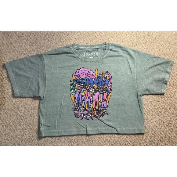 NWOT The Doors Green Crop Top - Picture 1 of 4